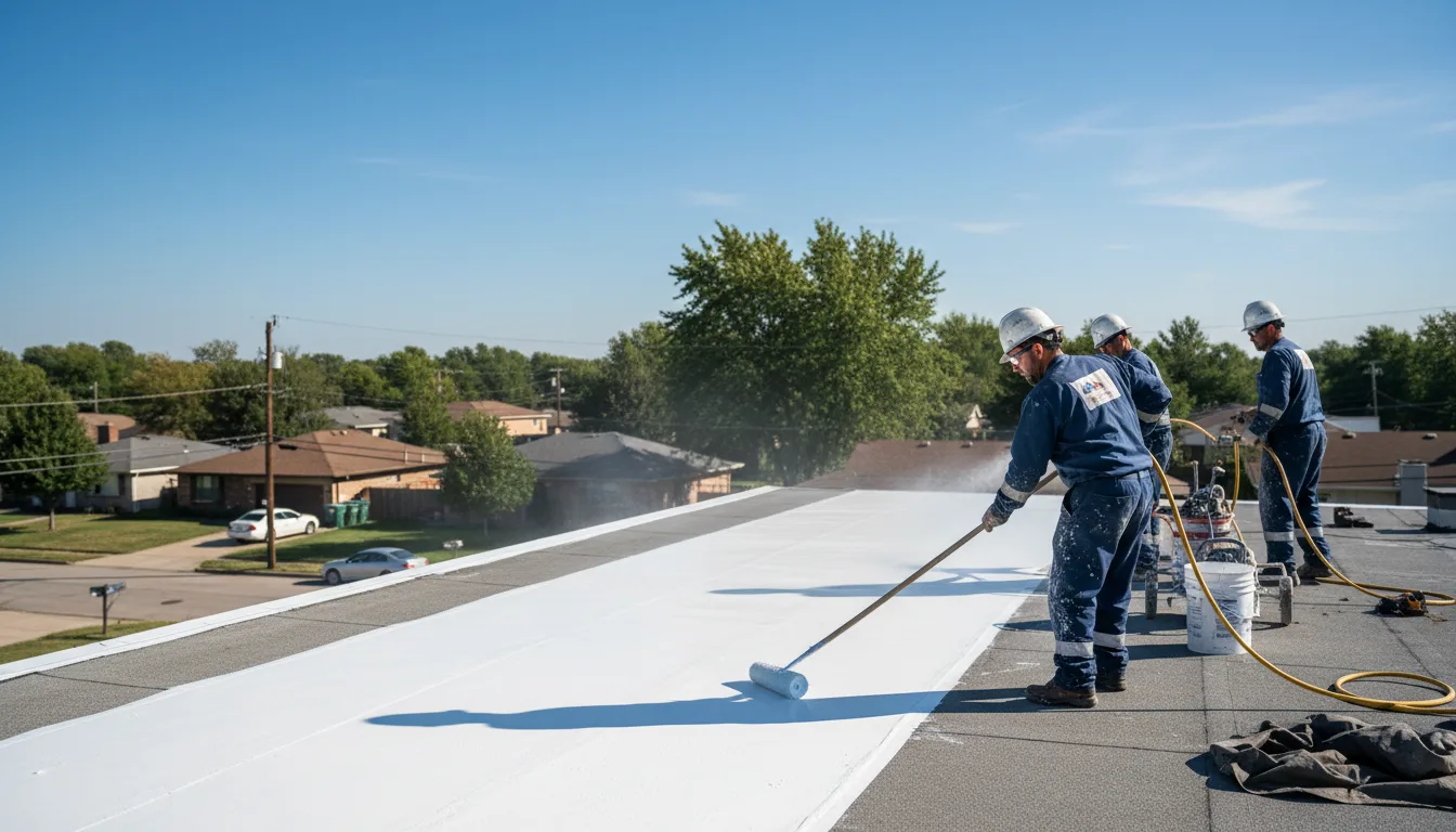 Commercial roof coating in Denton, GA near me